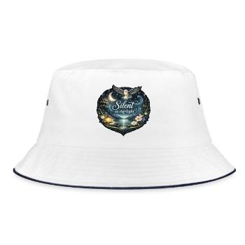 Silent as starlight - Bucket Hat - white/navy - Front