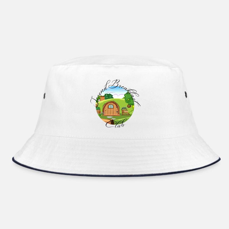 Second Breakfast - Bucket Hat - Weiß/Navy