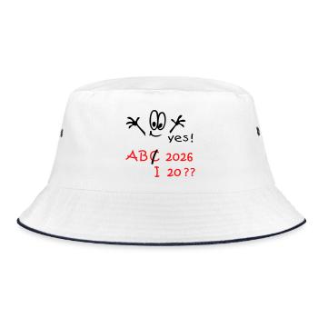 Schulanfang 2026 Abitur ? - Bucket Hat - Weiß/Navy - Vorne