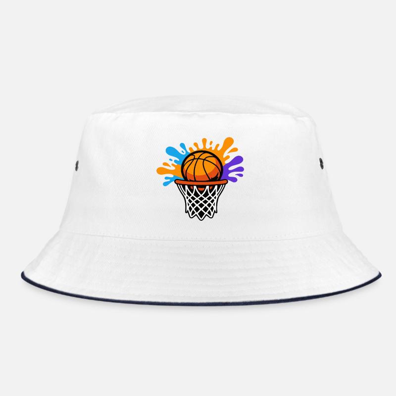 Basketball Splash Dunk Graphic Design Bucket Hat