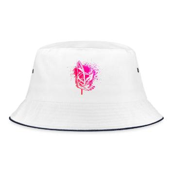 Windsurfing in a nutshell - Bucket Hat - white/navy - Front
