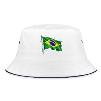 Drapeau du Brésil - Bob - blanc/marine - Devant