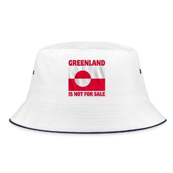 Greenland, Greenland, Arctic, Nuuk - Bucket Hat - white/navy - Front