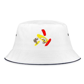 Atlashörnchen Surfen, Kitesurfen, Windsurfen - Bucket Hat - white/navy - Front