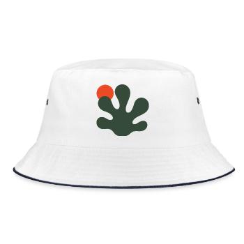 Éclaboussure vert abstraite avec accent orange - Bob - blanc/marine - Devant