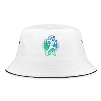 Compact running design for racing - Bucket Hat - white/navy - Front