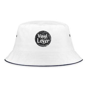 Vinyl Lover Design de musique vintage - Bob - blanc/marine - Devant