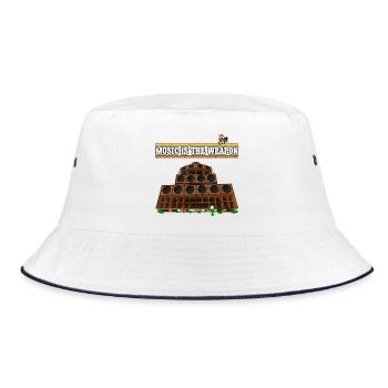 Dub Reggae Music - Bucket Hat - white/navy - Front