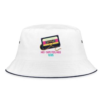 Retro Mix-Tape 1995 - Bucket Hat - white/navy - Front