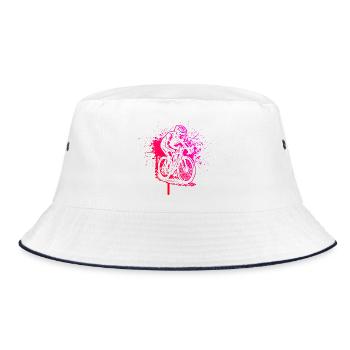 Clean road bike artwork for road bike - Bucket Hat - white/navy - Front