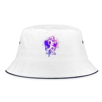 Running Love Clear Look for Racing - Bucket Hat - white/navy - Front