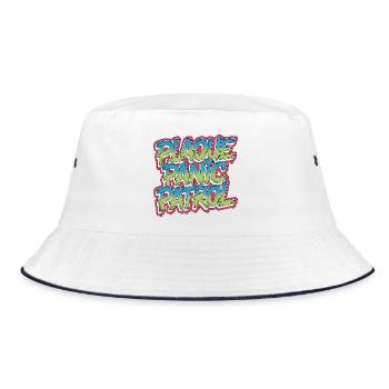 Periodontist Plaque Panic Patrol Periodontology - Bucket Hat - Weiß/Navy - Vorne