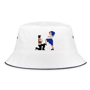 Šij, luby šewco šij... - Bucket Hat - Weiß/Navy - Vorne