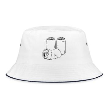 La canette comme motif pour les dictons et les amateurs de bière - Bob - blanc/marine - Devant