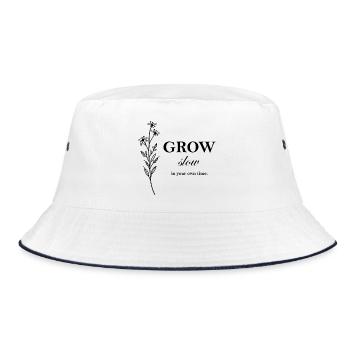 Conception typographique minimale Grow Slow - Bob - blanc/marine - Devant