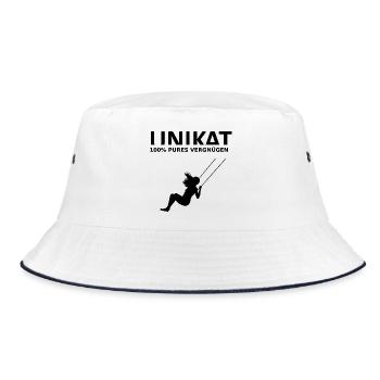 UNIKAT – Pure pleasure - Bucket Hat - white/navy - Front