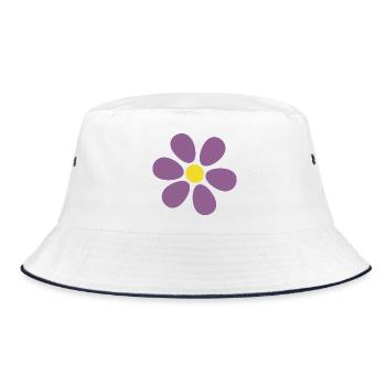 fleur de violette, fleur de violette, fleur de violette - Bob - blanc/marine - Devant