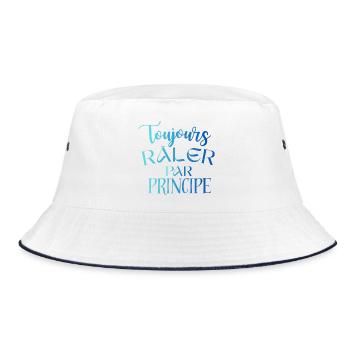 Toujours Râler Par Principe – Phrase Drôle - Bob - blanc/marine - Devant