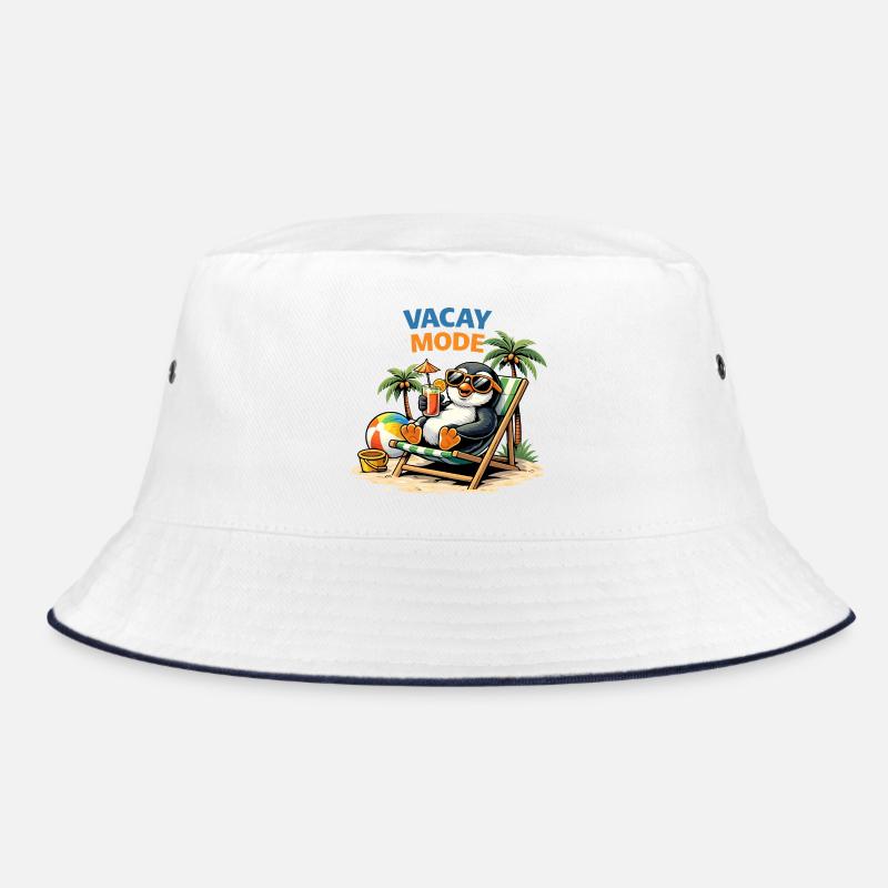 Vacay Mode Penguin Beach Bucket Hat