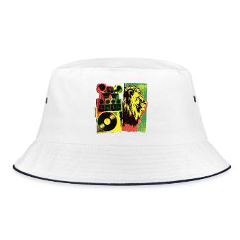 Roots Reggae Soundsystem - Bucket Hat - white/navy - Front