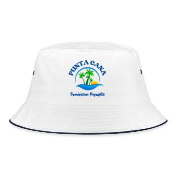 Punta Cana Beach - Bucket Hat - white/navy - Front