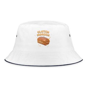 gluten tomorrow - Bucket Hat - white/navy - Front