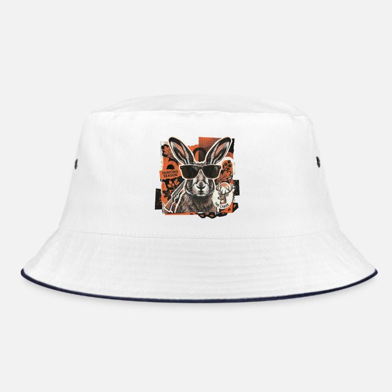 Cooler Vintage Jäger Hase Bucket Hat