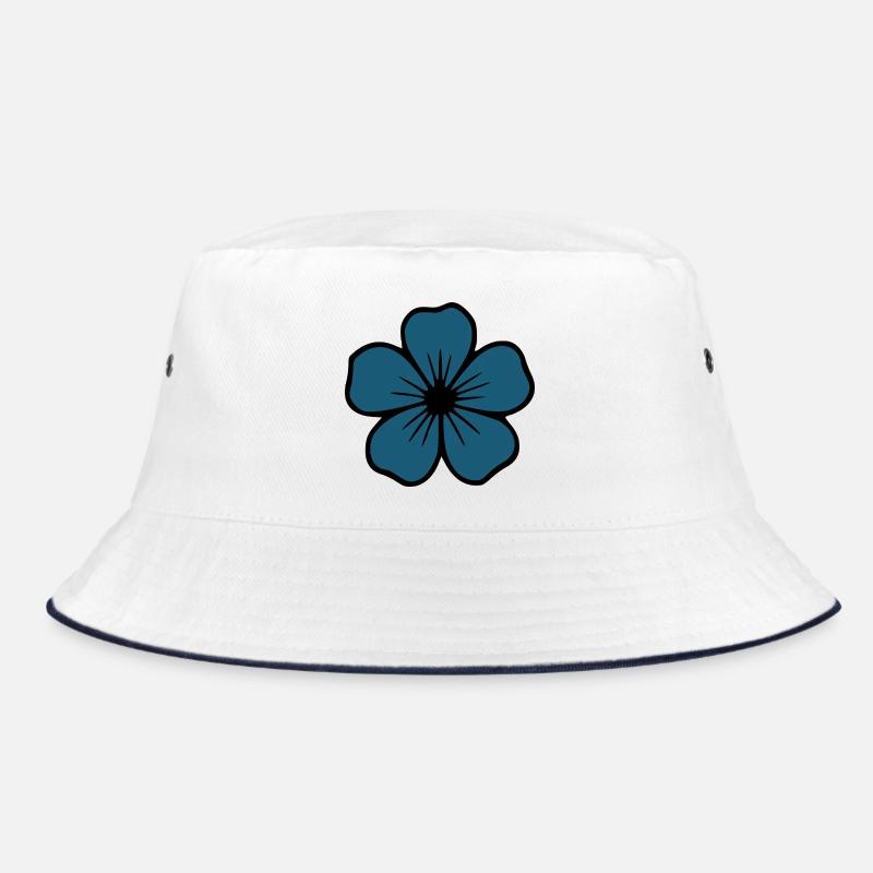 Hibiskus Blüte dunkelblau Blume Geschenk  Bucket Hat