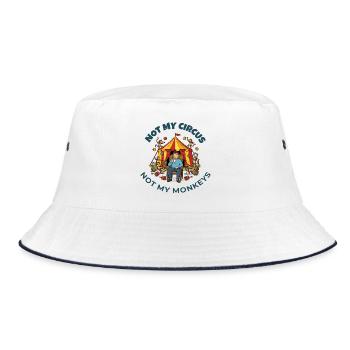 Not My Circus Not My Monkeys - Bucket Hat - white/navy - Front