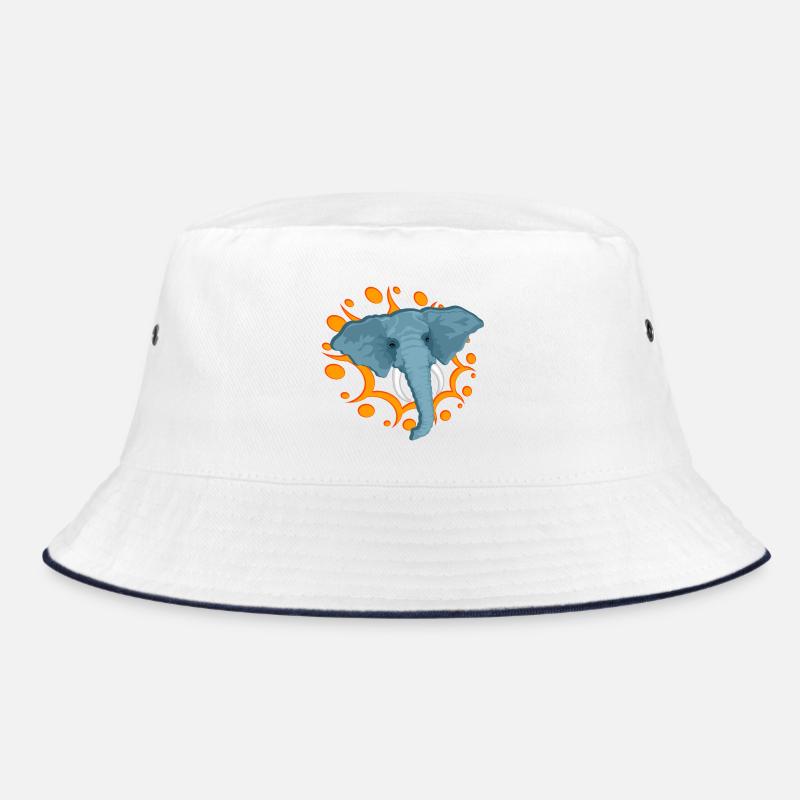 Éléphant bleu avec une broche orange Bob