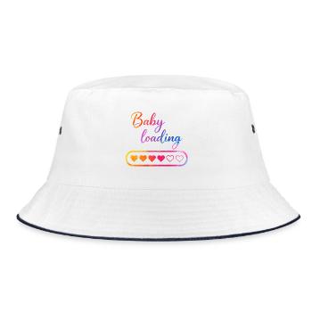 Cœur de chargement de bébé - Bob - blanc/marine - Devant