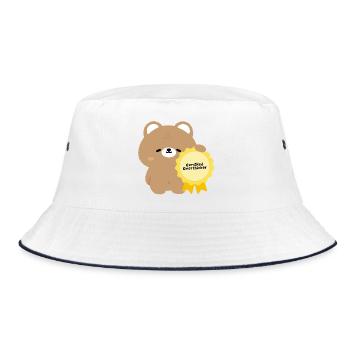 Kawaii Bear Certified Overthinker - Bob - blanc/marine - Devant