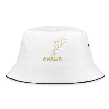 Gift for Amalia - Bucket Hat - white/navy - Front