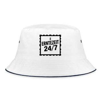 Erntezeit 24/4 - Bucket Hat - Weiß/Navy - Vorne
