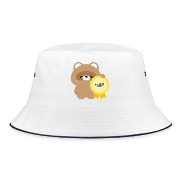 Certified Softie Beaver - Bucket Hat - white/navy - Front