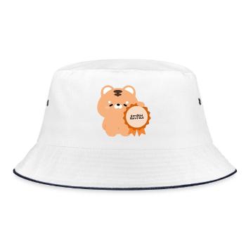 Zertifizierter Burnt Tiger - Bucket Hat - Weiß/Navy - Vorne