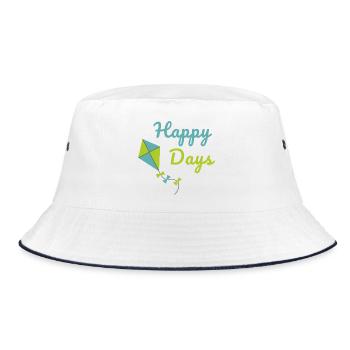 Happy Days Kite Style Estivale Mignonne Design - Bob - blanc/marine - Devant