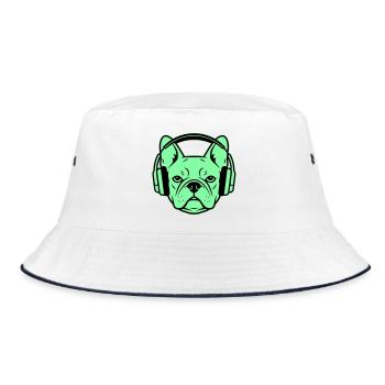 Casque Français Gamer Dog - Bob - blanc/marine - Devant