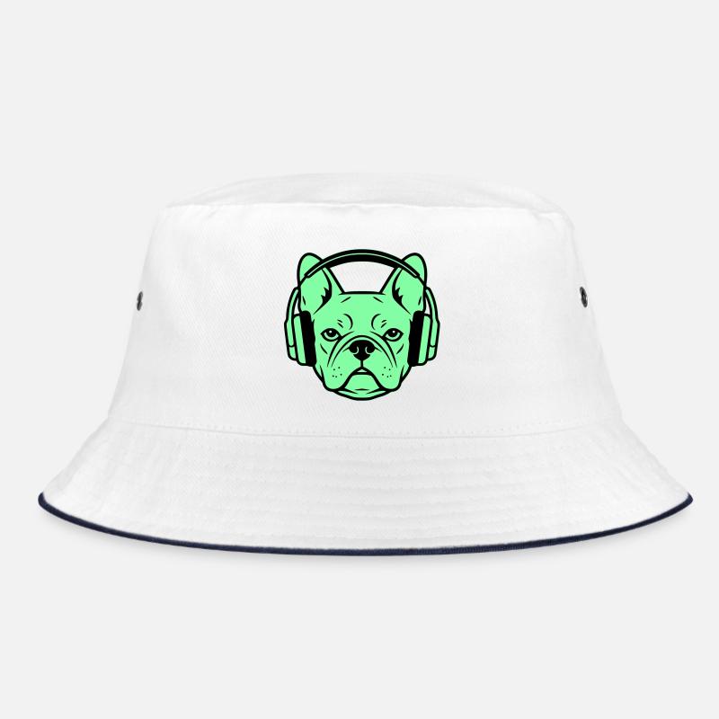 Frenchie Kopfhörer Gamer Hund Bucket Hat
