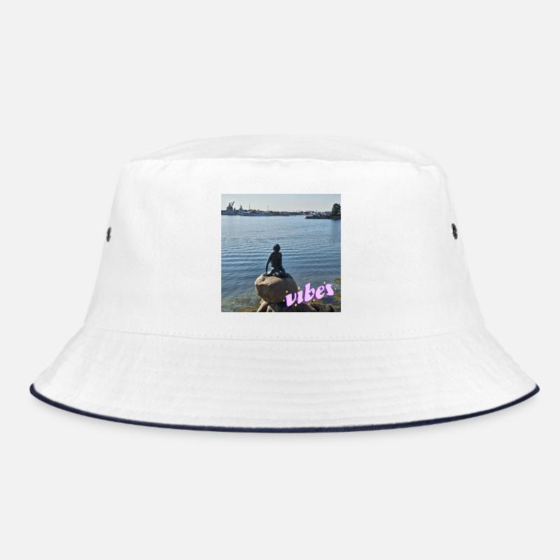 Ausstrahlung - Bucket Hat - Weiß/Navy