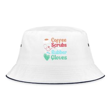 MFA Medizin Mediziner Kaffee - Bucket Hat - Weiß/Navy - Vorne