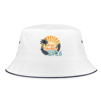 Gran Canaria 2026 - Bucket Hat - Weiß/Navy - Vorne