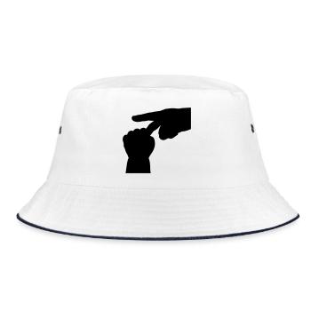 T-shirt Art Minimaliste - Human Touch Hand - Bob - blanc/marine - Devant