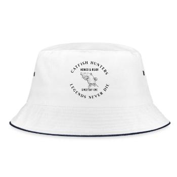 Catfish Hunters - Legends Never Die - Bucket Hat - Weiß/Navy - Vorne