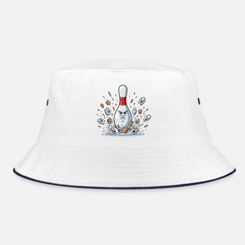 Explodierender Bowling-Pin Cartoon Bucket Hat