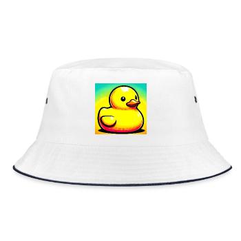 Duckling Duck Duck Duck - Bucket Hat - white/navy - Front