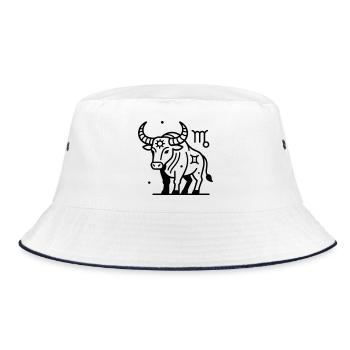 Signe du zodiaque du Taureau - Bob - blanc/marine - Devant