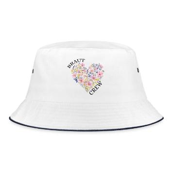 Cœur Floral - Équipage Nuptial - Personnalisable - Bob - blanc/marine - Devant