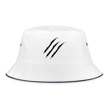 claw - Bucket Hat - white/navy - Front