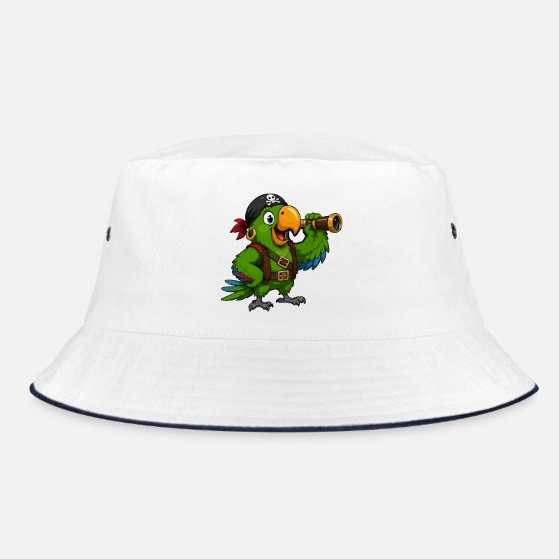 Piratenvogel mit Spektiv Bucket Hat